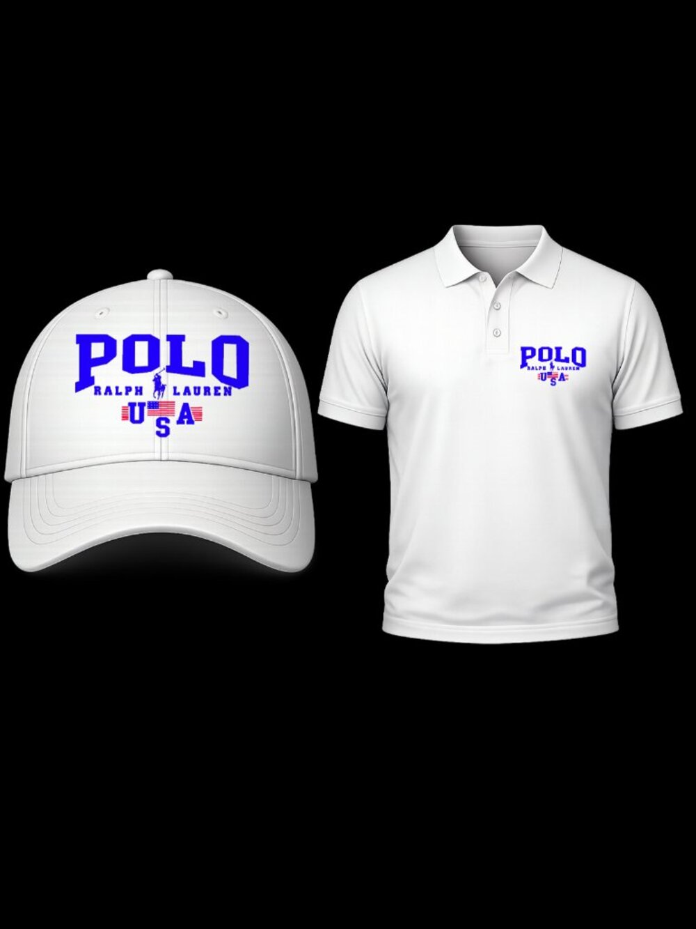 Men 3X Classic Polo style Shirt and hat